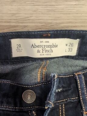 Abercrombie & Fitch Dark Indigo Jeans with Contrast Stitching